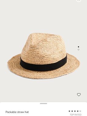 J. Crew Packable straw hat
